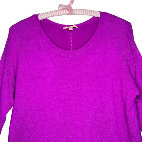 Gibson & Latimer Scoop Neck Gold Tone Back Zip Long Sleeve Lined Sweater Size M - Picture 5 of 15